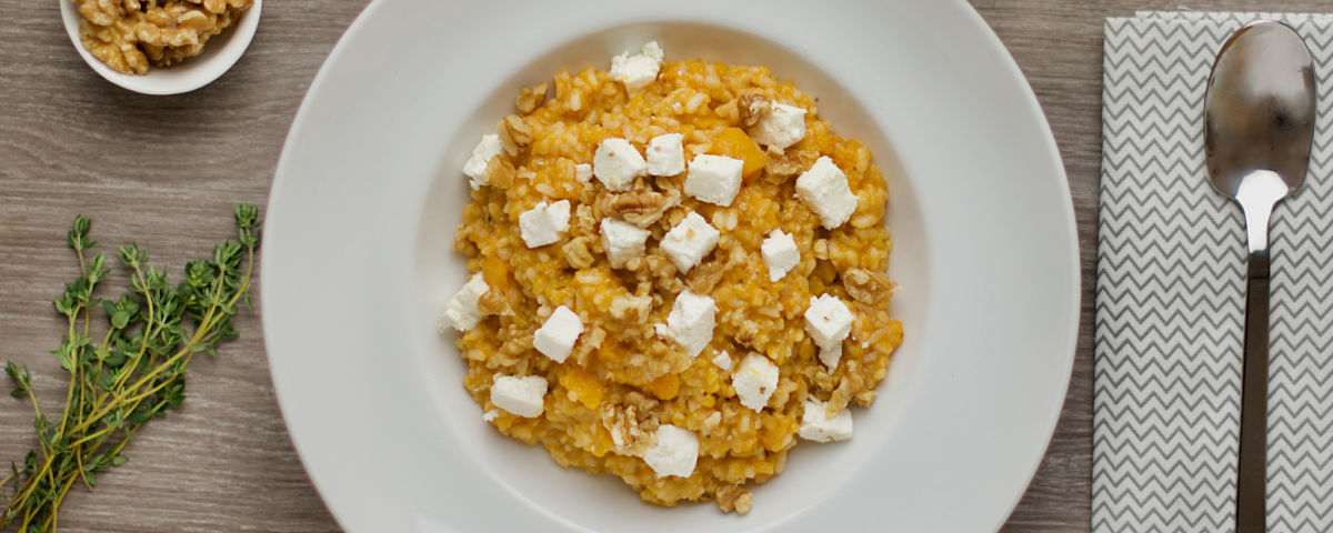Pumpkin and thyme risotto